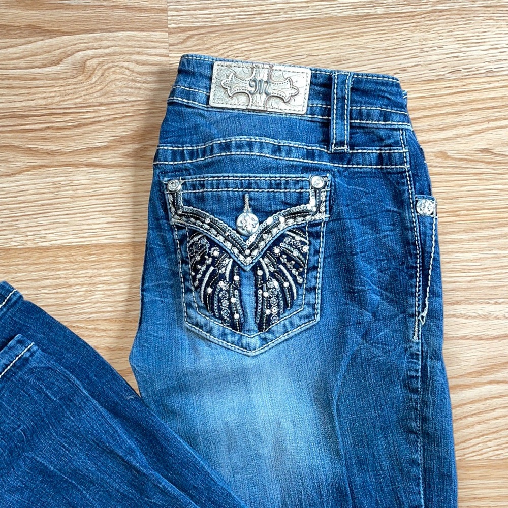 Miss Me Signature Bootcut Bling Jeans size 27